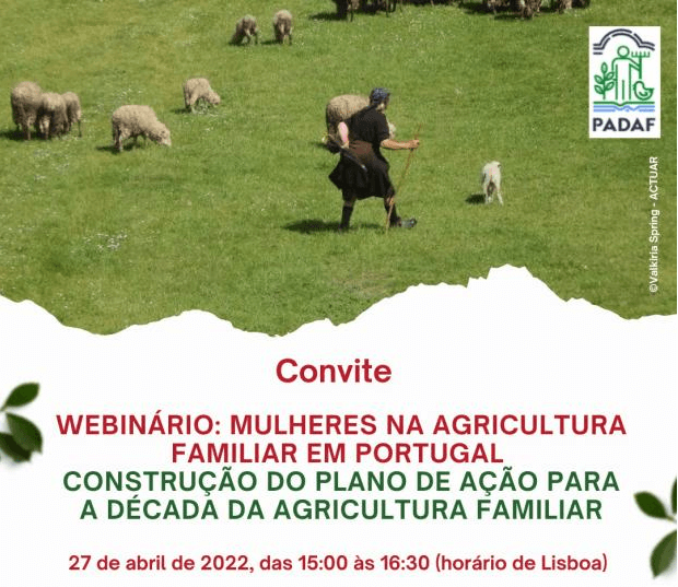 Webinário “Mulheres na Agricultura Familiar em Portugal”